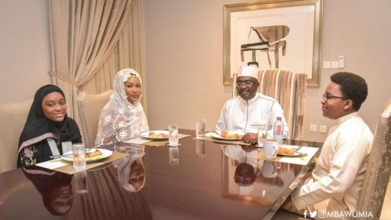 Bawumia shares lovely photos of wife and kids having dinner