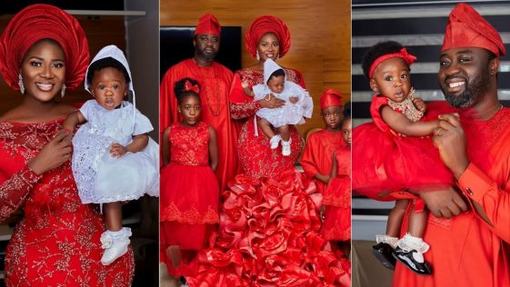 Mercy Johnson Shares Lovely Snaps From Baby’s Dedication