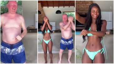 Hot African Lady Proudly Flaunts Her Aging American Husband On Social Media