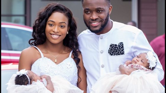 Kennedy Osei and his wife, Tracy, finally show off their adorable twins