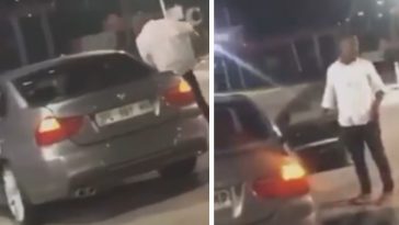 Lady publicly embarrassed by her sugar daddy as he seizes the car he bought for her (Video)