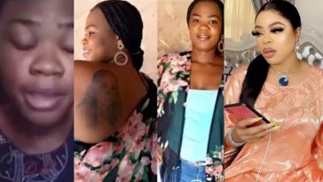 Lady disowned for tattooing Bobrisky on her body cries out for help, says she’s homeless (Video)