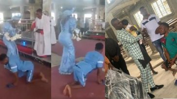 Physically challenged man who danced joyfully during his child dedication receives wheelchair from good Samaritan