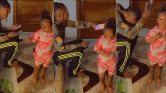 Joy as Naira Marley finally meets 4-year-old girl who went viral dancing to his song (Video)