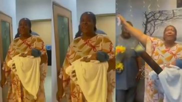 Nigerian couple welcome a baby after 50 years of marriage (Video)