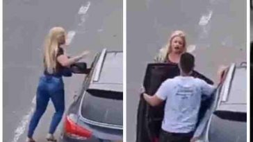 Woman catches her man banging another woman in a car on the roadside [Watch]