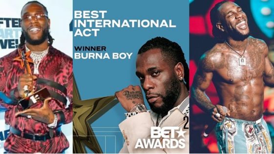 BET Awards 2021: Burna Boy wins Best International Act thrice in a row