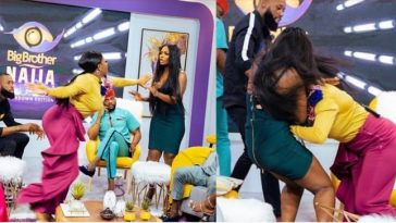 Kaisha and Lucy exchange blows at BBNaija reunion (Video)