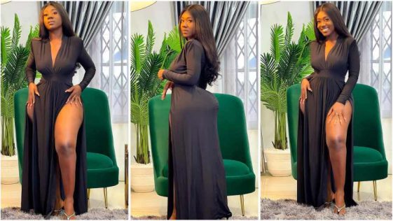 Hajia Bintu gives free show as parades her acres of soft yummy thighs online