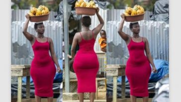 Ghanaians Reacts To Beautiful Curvaceous Lady Selling Cocoa On Street [Photos]