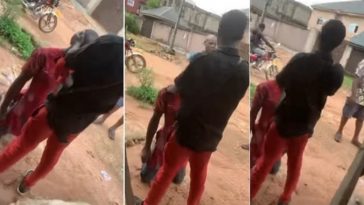 Nigerians organise emergency deliverance for serial thief after he was caught stealing again (Video)