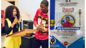 Lady Gives Her Boyfriend An Award