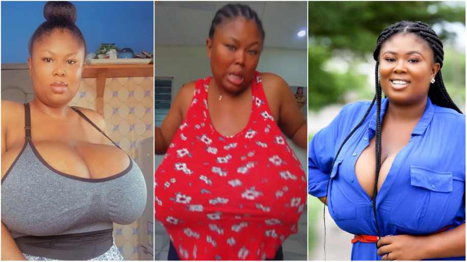 Busty Nigerian lady causes a stir with the size of her massive