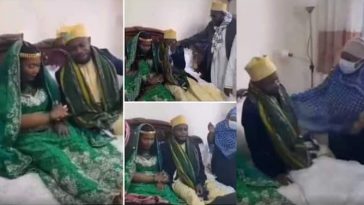 Groom cries as his parents escort him to join his wife on their matrimonial bed (Video)