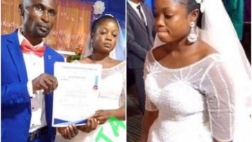 Groom Reveals Why Pretty Bride Refused To Smile During Their Wedding Ceremony