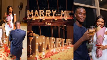 Lady gets engaged to man who prays for her every morning (Photos)