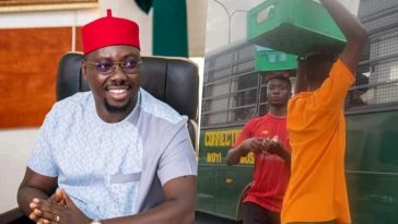 Viral hawker who gave money to prisoners finally meets Obi Cubana (Photos/Video)