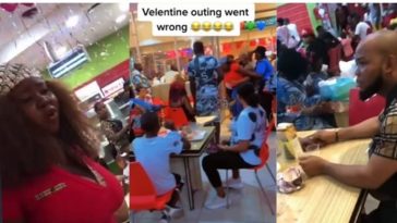 Lady visits mall to buy gift for her man only to catch him there with another lady (Video)