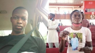 Man cries out as lady takes his picture to church after promising her marriage