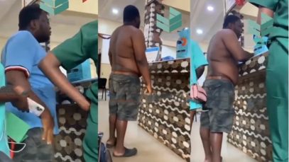 ‘My stomach is too big’ – Young man with potbelly storms hospital to demand abortion