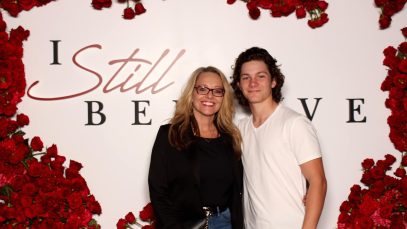 Montana Jordan with mother Kelli Pieratt Smith the Los Angeles Premier of I Still Believe