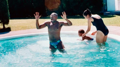 Andre Braugher with wife Ami and eldest son Michael when he was still a small boy.